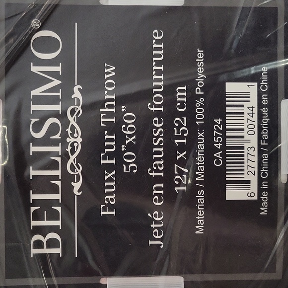 Brand New BELISSIMO FAUX FUR THROW - Picture 3 of 4